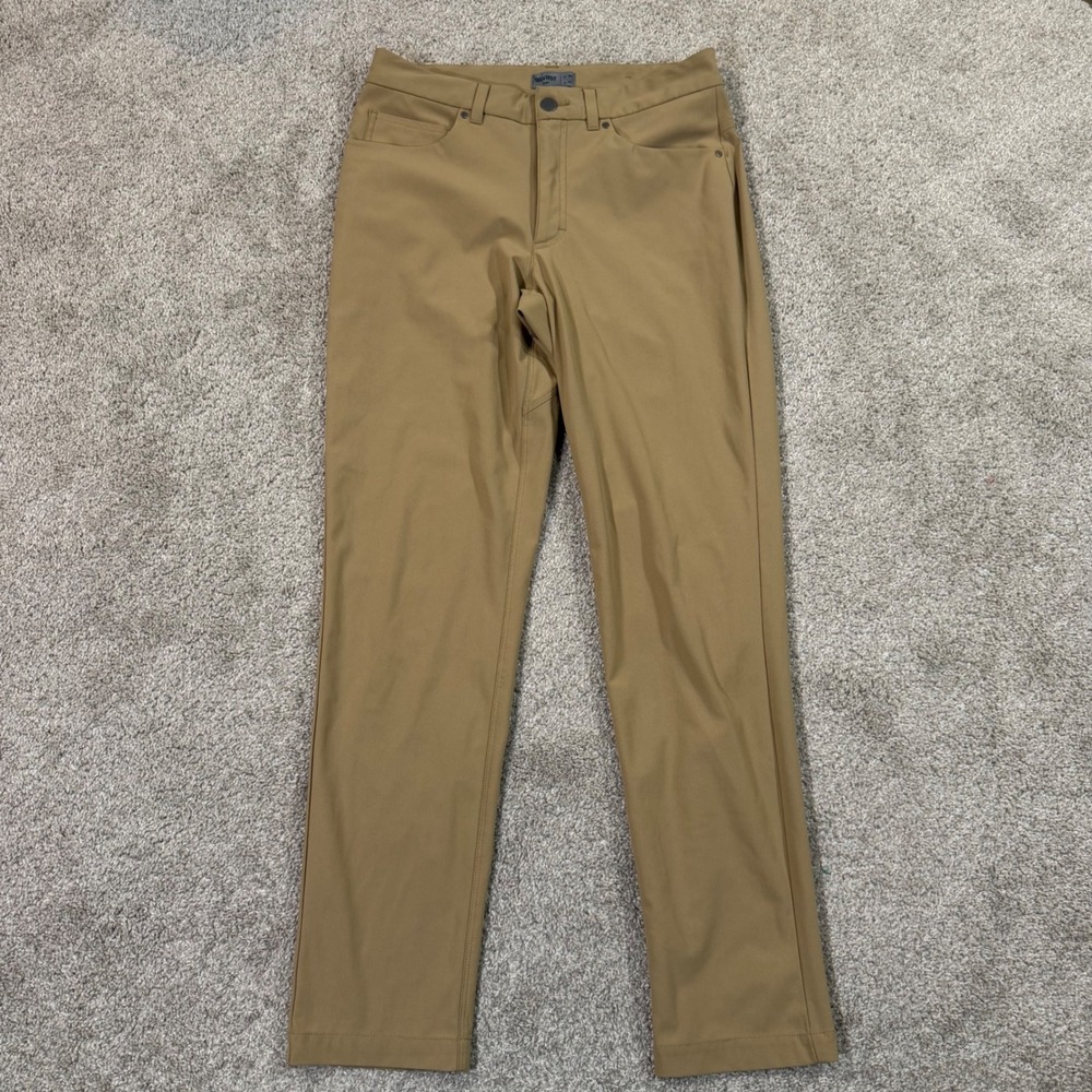 VRST Slim Fit Tech Pants Mens 30x32 Tan Khaki Performance Stretch Chino Trousers